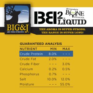 BB2 liquid provides salt that deer love and calcium and phosphorus they need to promote bone growth.